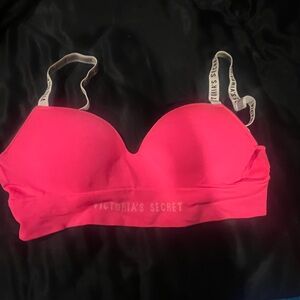 Vs Victoria’s secret hot pink long line padded bra size small